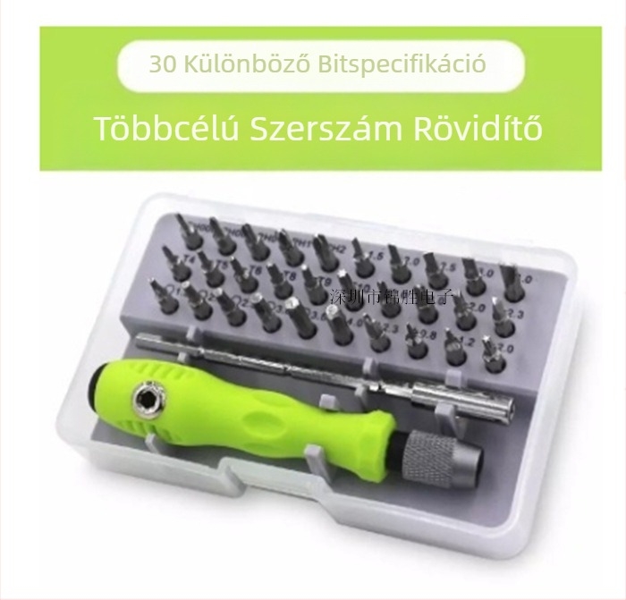 32-in-1 multifunkcionális csavarhúzó készlet mobiltelefonok és elektronika javításához • CRV anyag • Modell 7389