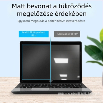 Notebook képernyővédő magánélet védelmére (anti-peep) és anti-tükröződés, PET anyagból, kompatibilis laptop-kijelzőhöz, 40 g