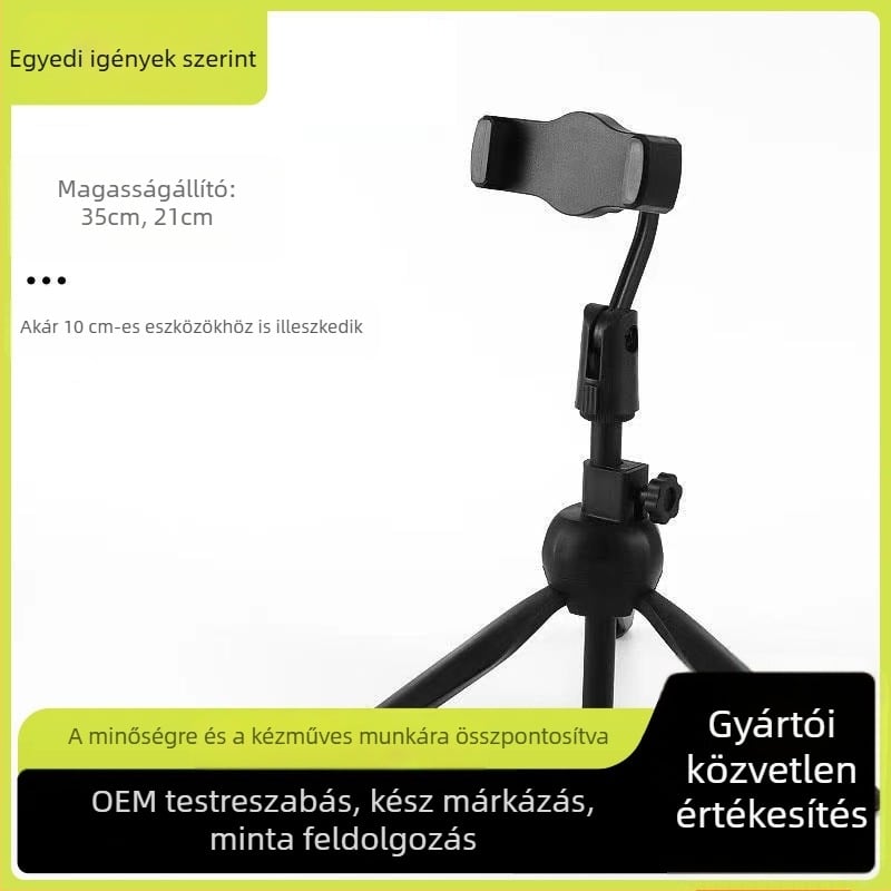 Telefon tartó asztali háromlábú állvány – műanyag, univerzális, Zhongxinhe márka, testreszabható