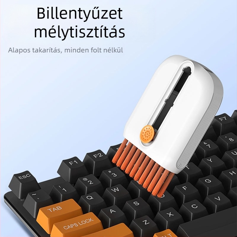 Számítógép tisztító ecset készlet Q6A notebookokhoz, mobiltelefonokhoz és digitális kamerákhoz — ABS + szivacs + rostflanel