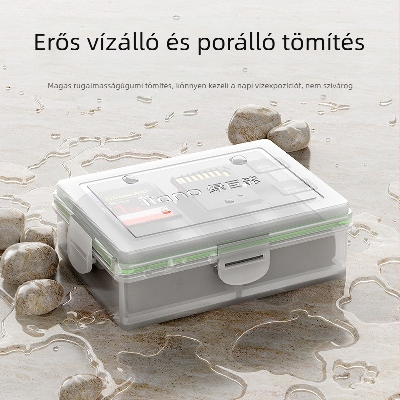 Green Giant Energy LP-E6 akkumulátor tároló doboz Canon R5/R6 és 60D/70D/80D/90D/5D4 fényképezőgépekhez