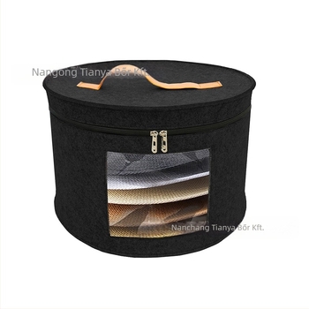 Filc tárolóedény fedéllel, összecsukható, testreszabható kapacitás és logónyomtatás