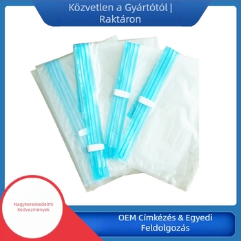 Vákuumos ruhatároló zacskó - vastag PA+PE anyag, tekercs típusú tömörítés, modell 001, OEM