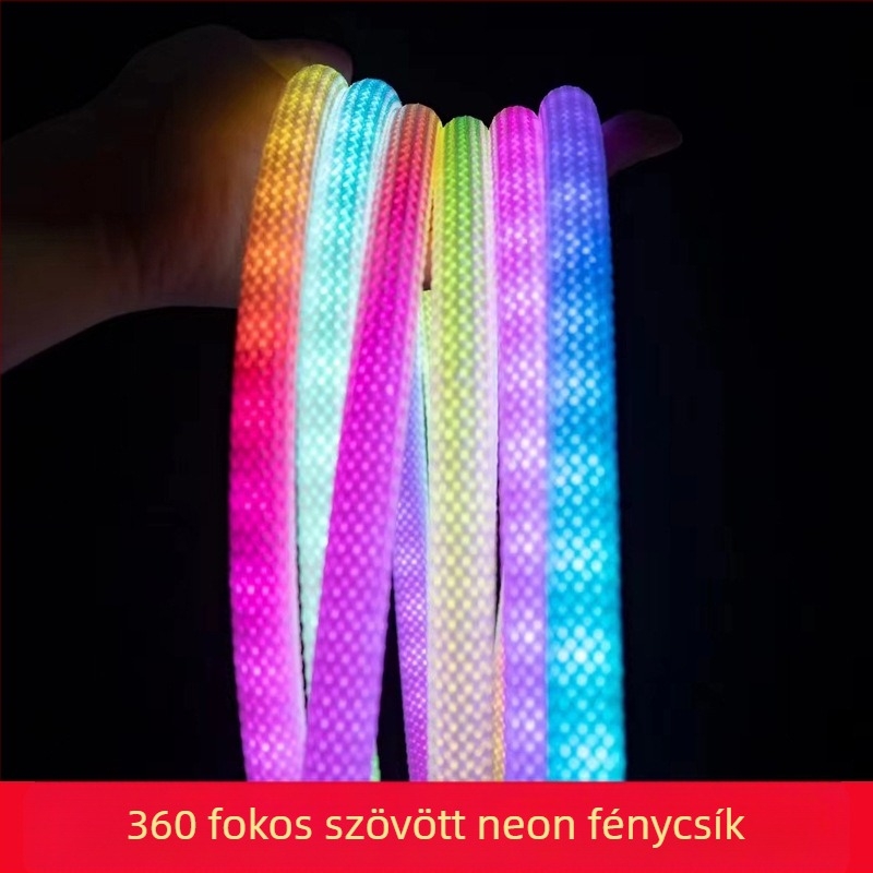 Kör alakú 360° LED háló RGB, vízálló, rugalmas neon lineáris fény