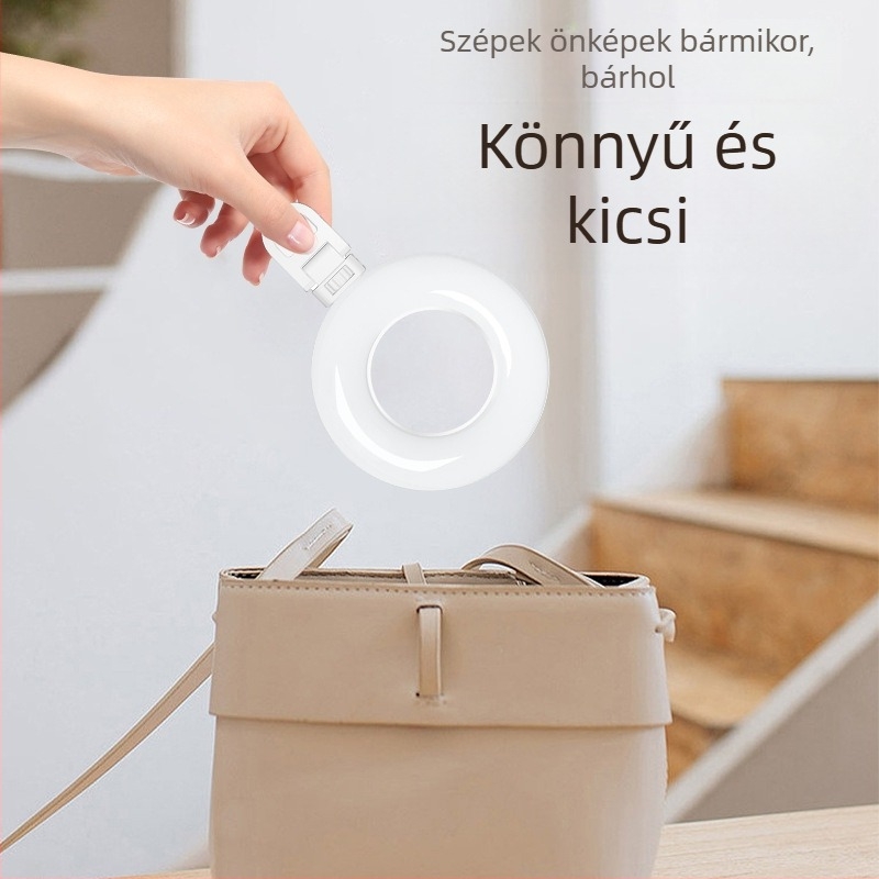 Xj57 LED gyűrűfény mobiltelefonok és laptopokhoz – hordozható fotózási világítás, kézben tartható, 5V1A, kevesebb mint 10W