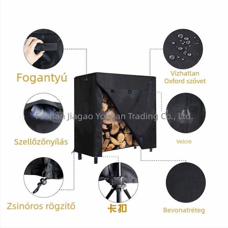 Procover Tűzifafedő – Oxford anyag, 85% poliészter, kültéri/balkon használatra, porvédő