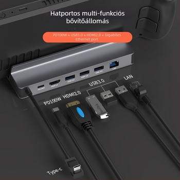 Lan Shuo DS601 Type-C dokkoló egység ROG/Steam Deckhez – 5Gbps, külső tápegység nélkül