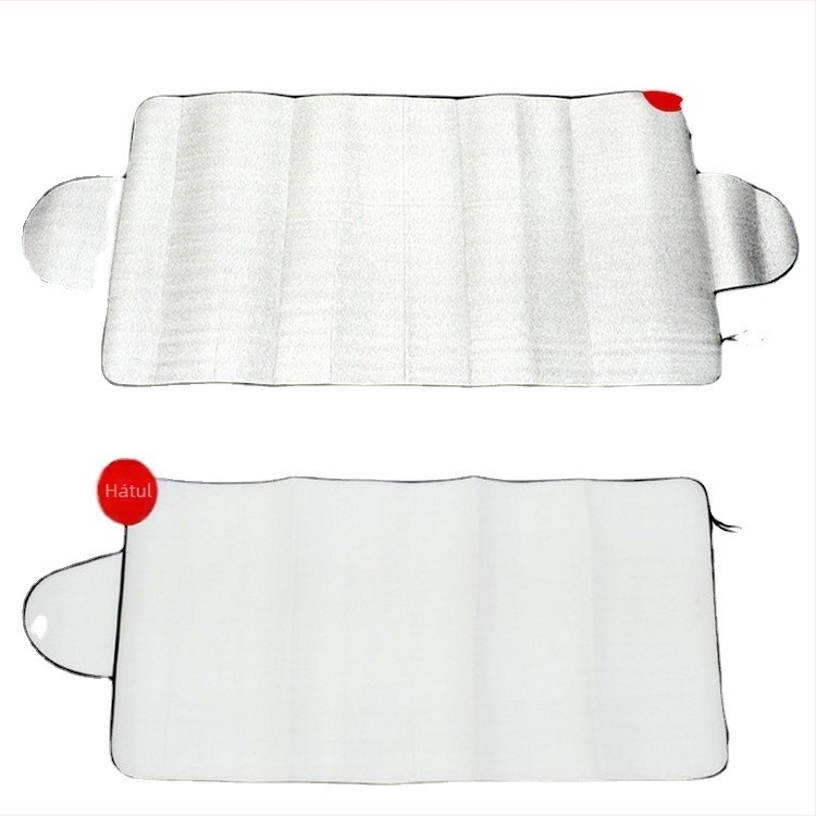 Autó szélvédő takaró, gyöngypamutból, vastagított kivitel, vízálló és téli hőszigetelés, rögzítés kártya típusú