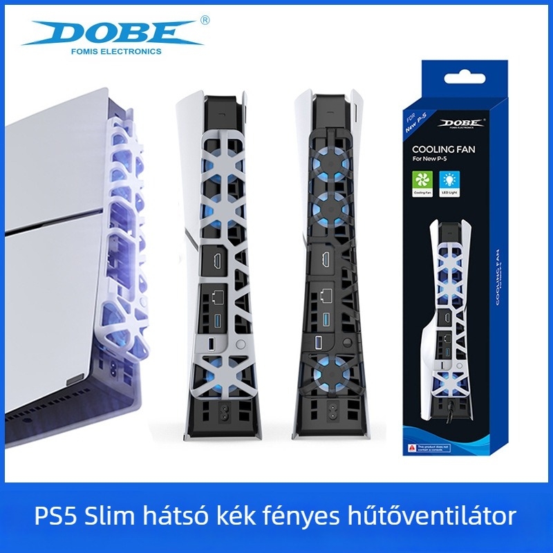 PS5 Slim hátsó Blu-ray hűtőventilátor TP5-3538, USB, ABS ház, csomagolás: 1 ventilátor