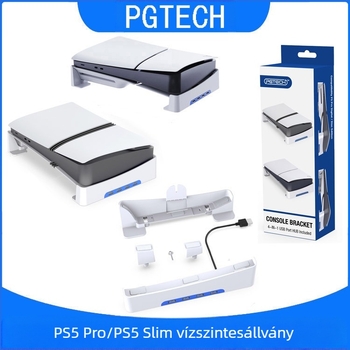 PGTECH PS5 Slim vízszintes állvány 4 USB 2.0 porttal