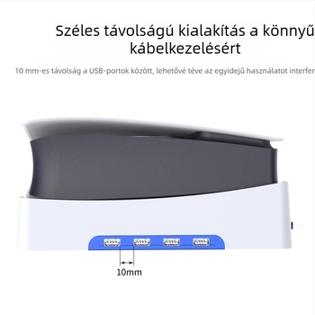 PGTECH PS5 Slim vízszintes állvány 4 USB 2.0 porttal