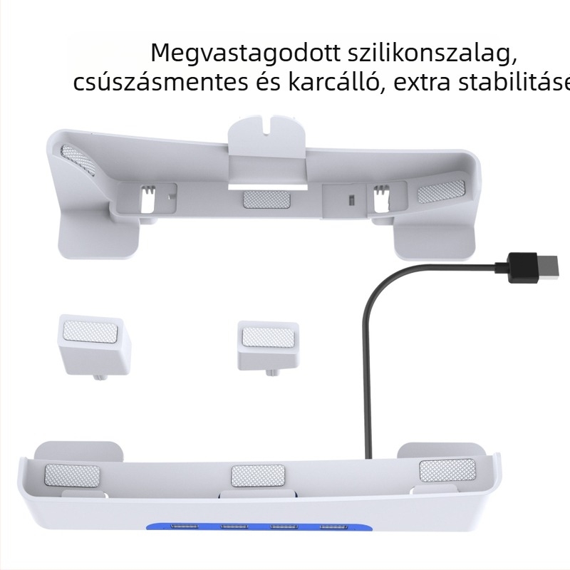 PGTECH PS5 Slim vízszintes állvány 4 USB 2.0 porttal