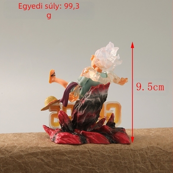 Menglong PVC Luffy figura One Piece-ból, összeszerelés nélkül, 2D rajzfilm dekorációhoz, 7–14 éveseknek