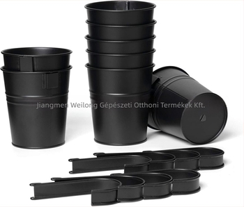 Virágtartó vasból, falra szerelhető és függő kivitel, galvanizált vas, porbevonatú felület