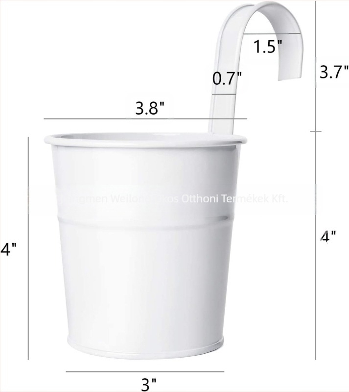 Virágtartó vasból, falra szerelhető és függő kivitel, galvanizált vas, porbevonatú felület