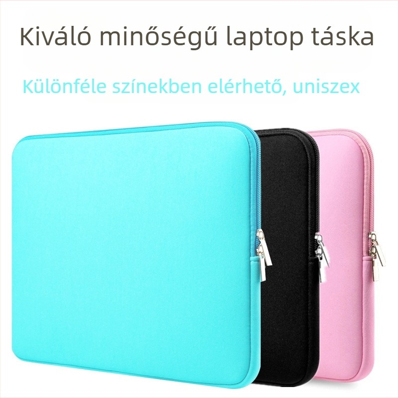 HRHPYM számítógéptáska habpárnázással és cipzárral, kompatibilis MacBook Pro és MacBook Air