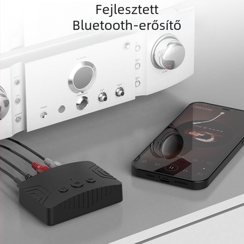 Bluetooth zenevevő R20 Type-C táplálás, AUX/RCA kimenet, Plug-and-Play, Bluetooth 5.3, 10 m hatótávolság