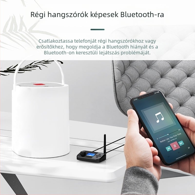 Bluetooth adó-vevő USB adapter egytől-kettőig, Plug-and-Play, külső tápegységgel, két eszköz csatlakoztatására, Bluetooth 5.0
