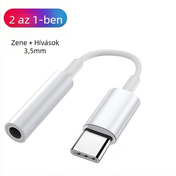 SALAMOER 415 USB-C–tól 3,5 mm hang- és töltés adapter USB-C készülékekhez
