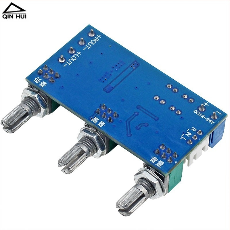 TPA3116D2 kétsávos digitális erősítőpanel, 2×80W, basszus-szabályozás, beépített NE5532 operációs erősítő