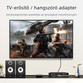 Koaxiális/optikai bemenetről 3,5 mm-es AUX adapter TV hangfalakhoz Dolby Digital és DTS 5.1 támogatással