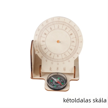 Fából készült DIY ekvatoriális napóra — kézzel összeszerelhető, oktató játék 7–14 éveseknek