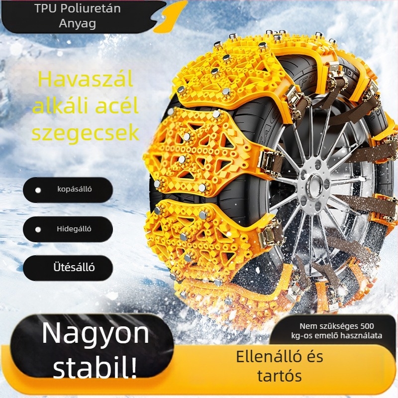 Sürgősségi autó anti-slip lánc, gumi, általános kompatibilitás, tömeg 2,9, testreszabható feldolgozás