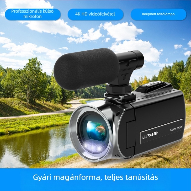 HDV8162 Plus kézi 4K-s videokamera elektronikus képstabilizációval, CMOS-érzékelő, 18x optikai zoom, 8MP