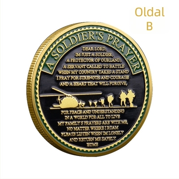 Hadtörténeti emlékérem katona és tank motívummal – vasból készült, PP zacskóban műanyag burkolat, üzleti ajándék