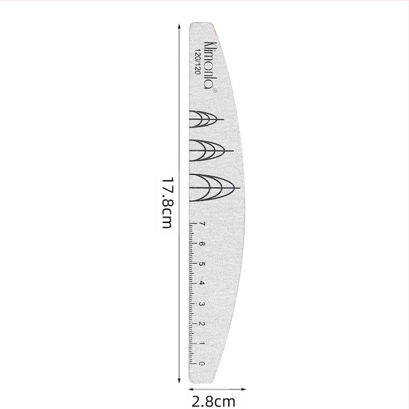 Klimonla Kétszínű körömreszelő hosszabb mérővonalzóval, durva csiszoló szalag a körmök reszeléséhez