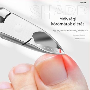 Rozsdamentes acél manikűr készlet: bőrt elszedő, körömvágó és körömcsipesz — hordozható, háztartási stílus; súly 79,8 g; csomagolás 250 darab; OEM magáncímke