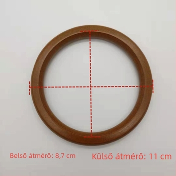 Kör alakú tömörfa táska fogantyú, modell A-089, márka Meters