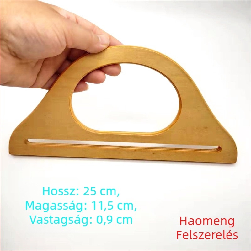 Kör alakú tömörfa táska fogantyú, modell A-089, márka Meters