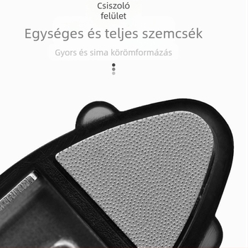 Huarui körömolló, hordozható, sík szájú, anyag: műanyag + rozsdamentes acél, univerzális használat