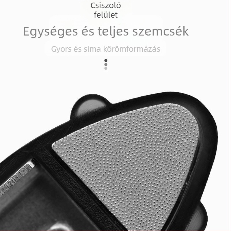 Huarui körömolló, hordozható, sík szájú, anyag: műanyag + rozsdamentes acél, univerzális használat