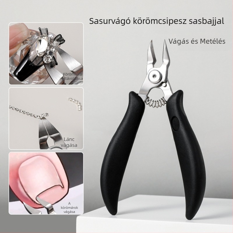 Nedves acélból készült manikűr fogó a körömágy és a köröm barázdáinak formázásához - Zhejiang eredetű - a páncél eltávolítására szolgáló eszköz - 1 db