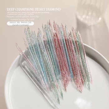 Kristályrúd körömszerszám — dupla fejű eltávolító a holt bőrért, domborítás és pontfúró funkcióval, multifunkcionális köröm-kiegészítő