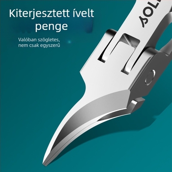 Rozsdamentes acél körömvágó olló ferde végével, hordozható manikűr eszköz otthoni használatra