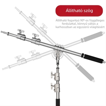 Zhijie stúdió vaku felső keret, magnéziumötvözet, 35 mm keresztváz, ferde kar tartó, tömeg 4.24