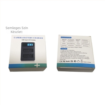 SEIVI NP-FW50 töltő Type-C LCD kijelzővel, 8.4V 0.6A×2 a Sony FW50 akkumulátorhoz