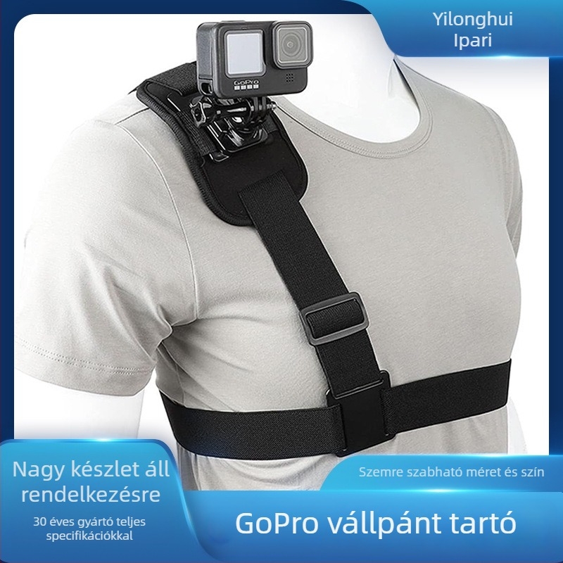 Haosen GoPro univerzális vállpánt sportkamerákhoz, forgó fix tartóval