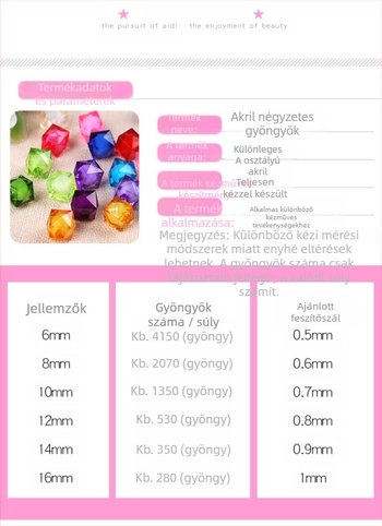 Akril gyöngyök, lazán festett