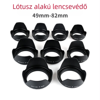 Petálszerű objektívárnyékoló DSLR-hez – csavaros mount, OEM feldolgozás