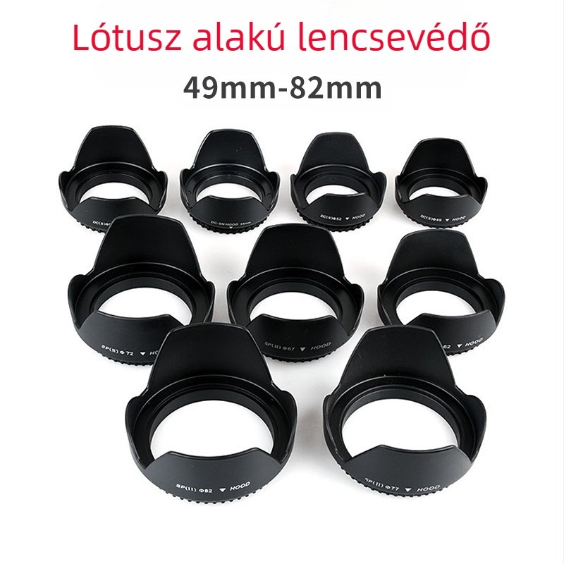 Petálszerű objektívárnyékoló DSLR-hez – csavaros mount, OEM feldolgozás