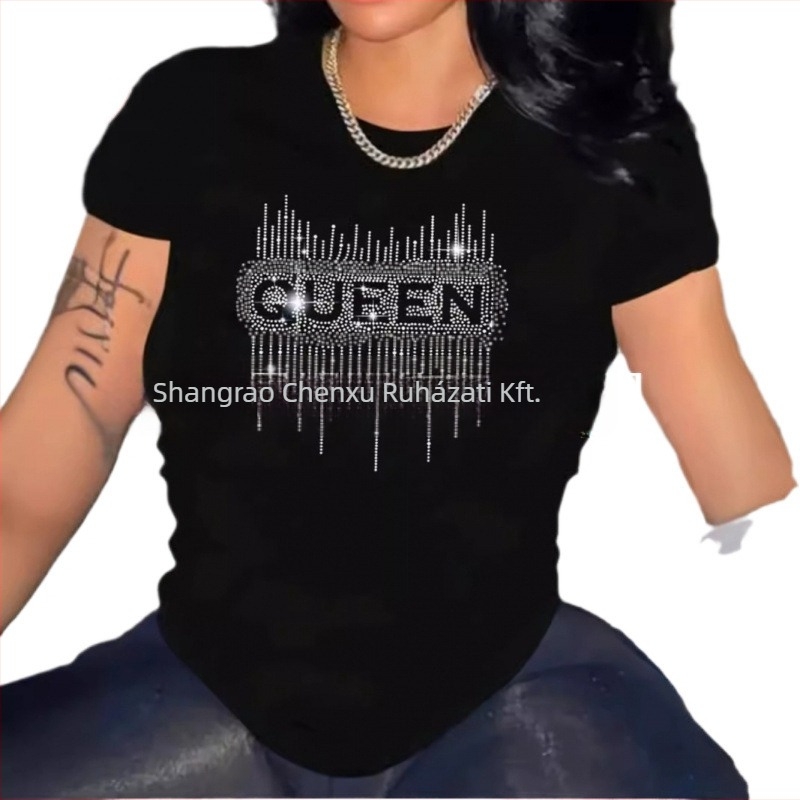 Rövid ujjú poliészter póló kerek nyakkal, 95%+ poliészter tartalom, Friss stílus, Tavasz 2024