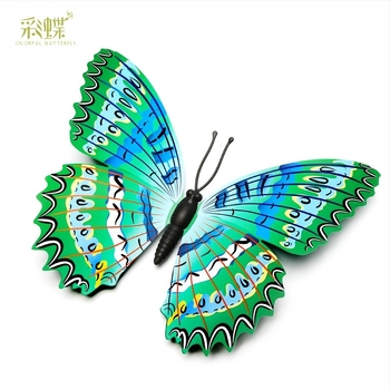 PVC-ből készült 3D pillangó dekoráció, pastoriális stílus, pillangó forma, dekoráció a nappaliba, kültérre, erkélyre és kereskedelmi helyiségekbe