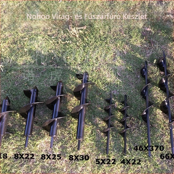 Nuohu talajfúró spirálos tengellyel – mangánacél, acél nyél, 0,5 kg, testreszabott feldolgozás