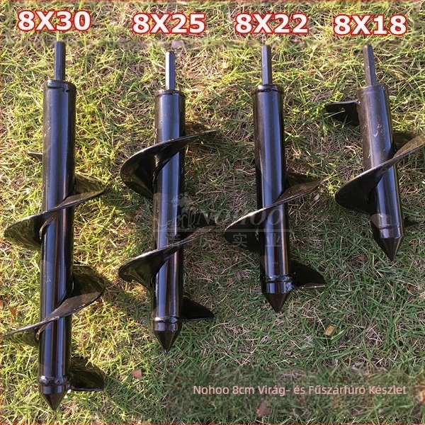 Nuohu talajfúró spirálos tengellyel – mangánacél, acél nyél, 0,5 kg, testreszabott feldolgozás