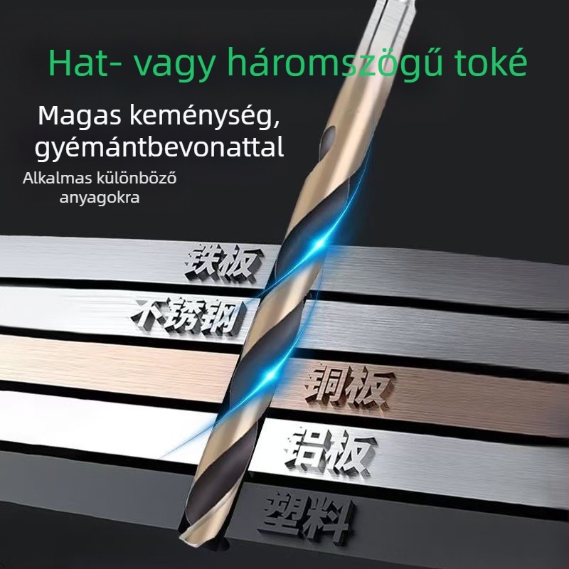 13 részes hatszögű szárú fúrókészlet HSS acélból, tartós és kiváló minőségű