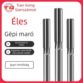 Tiangong reamer egyenes nyéllel, H7 tolerancia, burr-eltávolítás, gyorsacél, ötvözött acél, sík aljú kialakítás